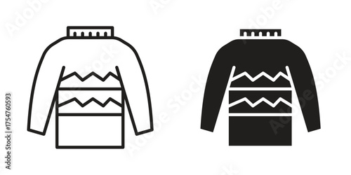 Female sweater icon in vector. Logotype