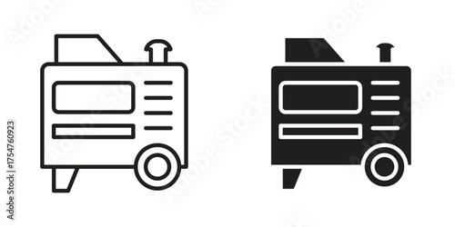 Electric generator icon in vector. Logotype