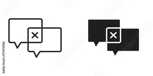 Disagreement icon in vector. Logotype