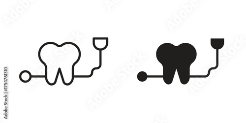 Dental care icon in vector. Logotype