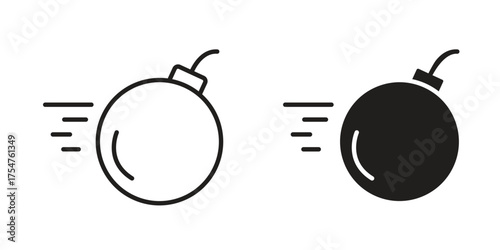 Demolition ball icon in vector. Logotype