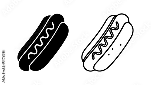 Hot dog icon with transparent background
