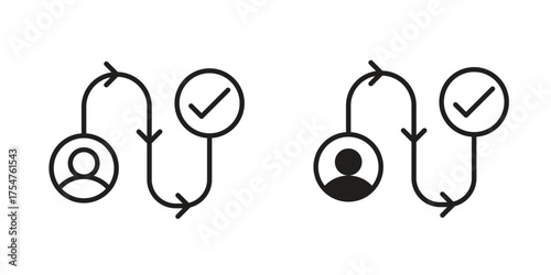 Customer journey icon in vector. Logotype