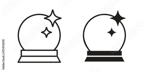 Crystal ball icon in vector. Logotype
