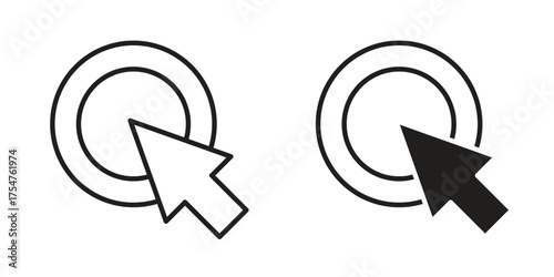 Click icon in vector. Logotype