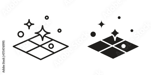 Clean floor surface icon in vector. Logotype