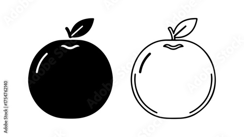 Orange fruit with transparent background