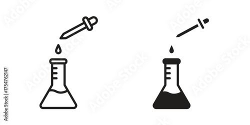 Chemical test icon in vector. Logotype