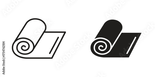 Carpet roll icon in vector. Logotype