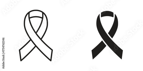 Cancer ribbon icon in vector. Logotype
