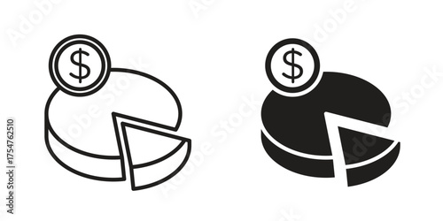 Budget planning icon in vector. Logotype