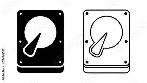 Hard drive icon with transparent background