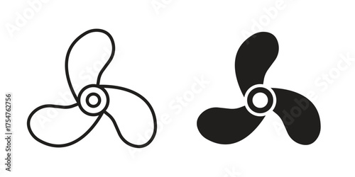 Boat screw icon in vector. Logotype