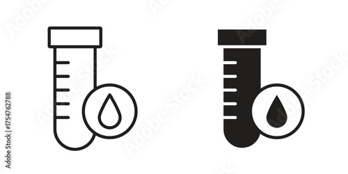 Blood test icon in vector. Logotype