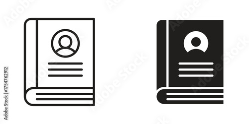 Biography icon in vector. Logotype