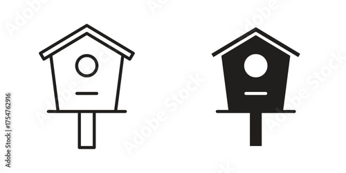 Bird house icon in vector. Logotype
