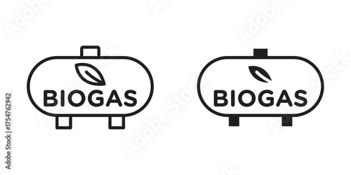 Biogas icon in vector. Logotype