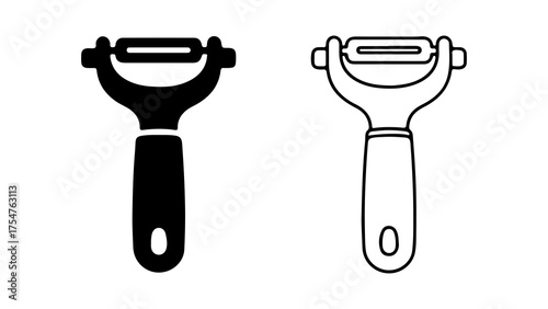 Kitchen peeler with transparent background
