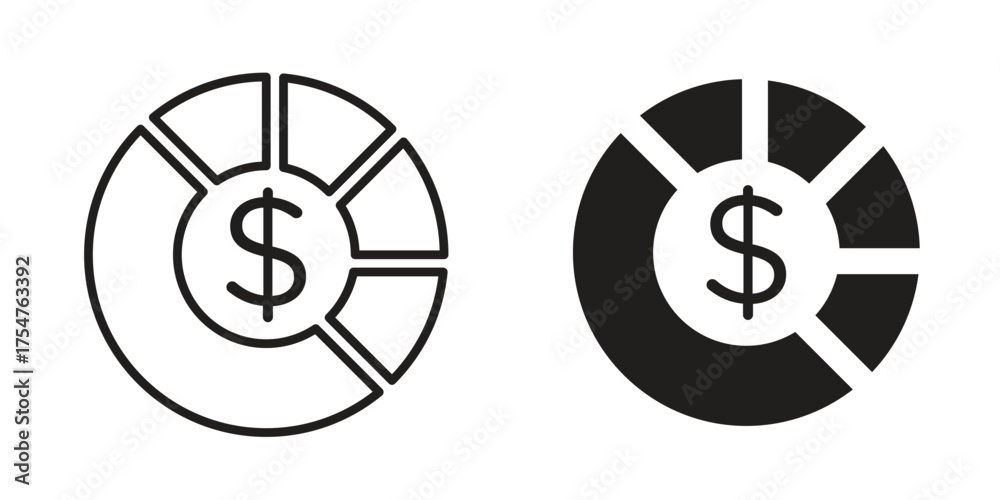 Obraz premium Asset allocation icon in vector. Logotype