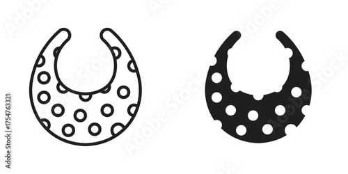 Baby bib icon in vector. Logotype