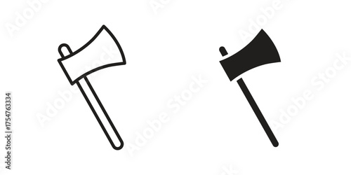 Axe icon in vector. Logotype