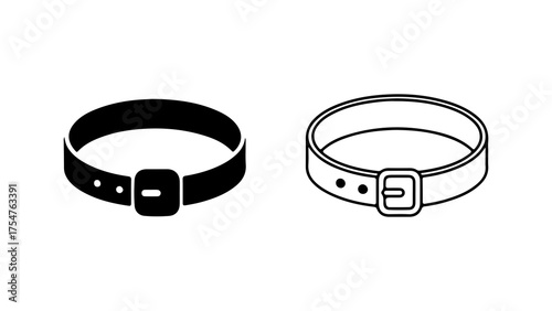 Dog collars with buckle with transparent background