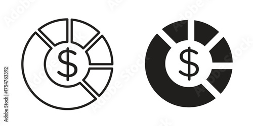 Asset allocation icon in vector. Logotype
