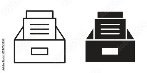 Archive icon in vector. Logotype