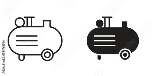Air compressor icon in vector. Logotype