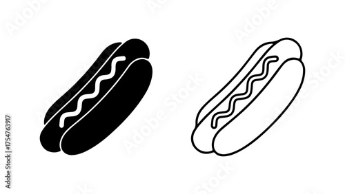 Hot dog icon with transparent background