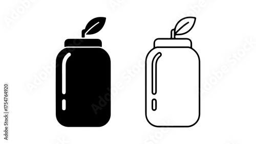 Jar sprout icon with transparent background