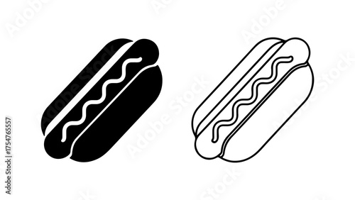 Hot dog icon with transparent background