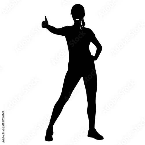 black and white vector silhouette of gym person