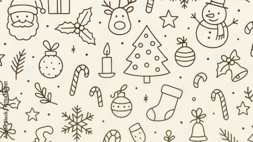 Obraz premium Festive holiday pattern wallpaper for desktop