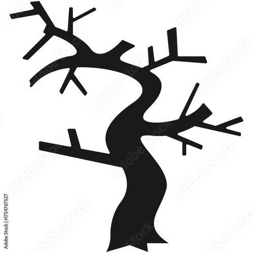 Spooky Dead Tree Graveyard Scene