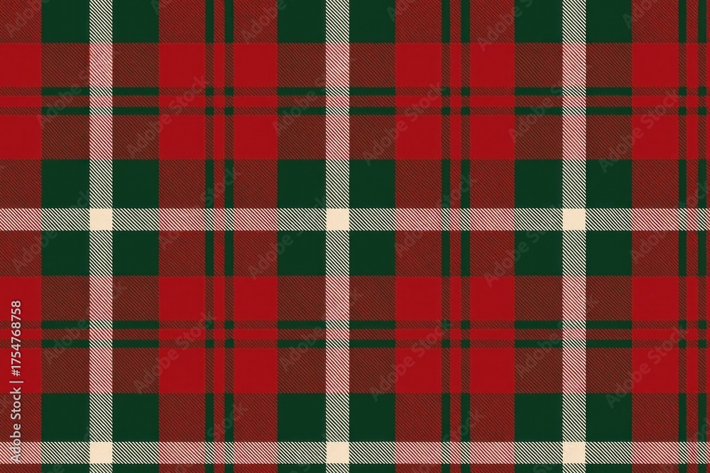 Obraz premium Classic red green plaid pattern
