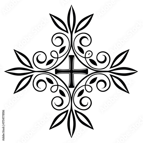 Ash Wednesday black color design, solid white background (6).eps