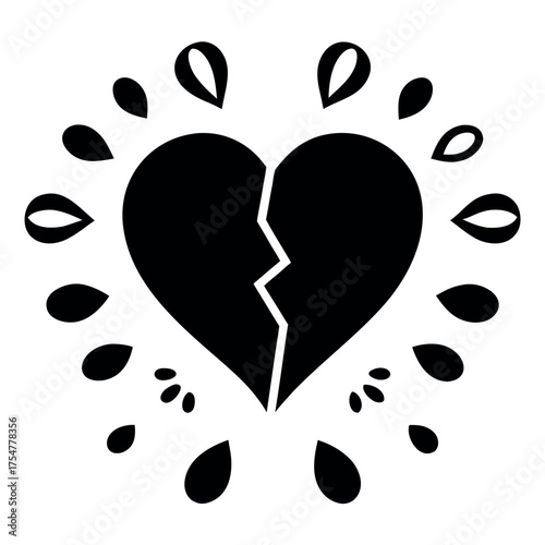 Breakup Day black color design, solid white background (8).eps