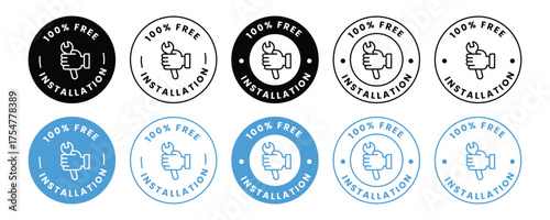 free installation service icon set