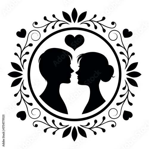 Kiss Day black color design, solid white background (12).eps