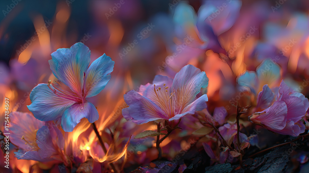 Fototapeta premium autumn flower fire