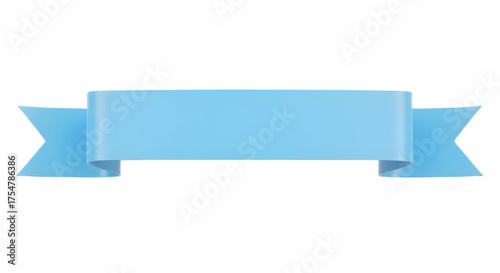 Wallpaper Mural Ribbon banner, curve badge, label, title box, clip art, png isolated on transparent background. A light blue banner, ribbon-shaped, isolated on a white background, perfect for text. Torontodigital.ca