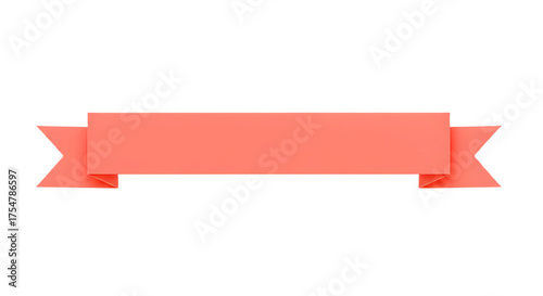 Ribbon banner, curve badge, label, title box, clip art, png isolated on transparent background. A simple, coral-colored banner with a blank space for text or design. Free Download Ribbon banner, curve badge, label, title box, clip art, png isolated on transparent background. A simple, coral-colored banner with a blank space for text or design. - GFXLoad