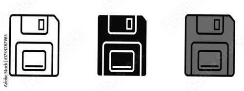 Floppy disk icon vector. retro tech, nostalgia and vintage symbol. vector illustration.