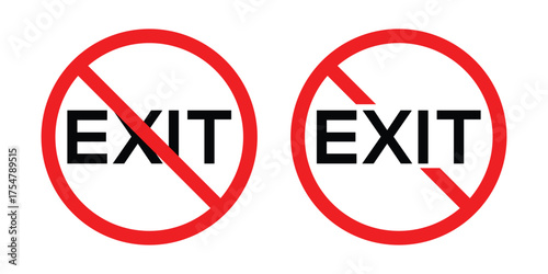 No Exit Sign – Prohibited Entry and Restricted Area Vector Illustration. Free Download No Exit Sign – Prohibited Entry and Restricted Area Vector Illustration. - GFXLoad