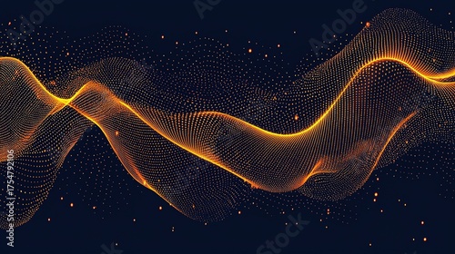 Abstract blue and brown background with wavy lines, fluid shapes and dynamic gradient, elegant design element
