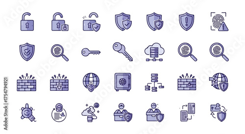 A colorful set of vector icons for baby and children's educational activities