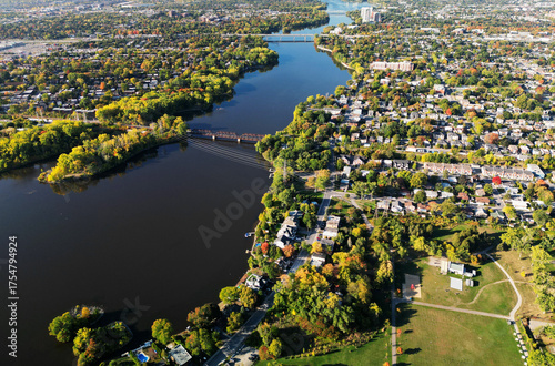 Canadian autumn in Laval, Quebec