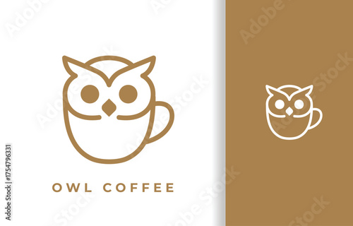 COFFEE LOGO WITH OWL
