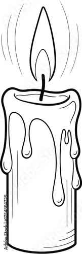 Candle flame light wax burning wick fire glow illumination heat melt drip